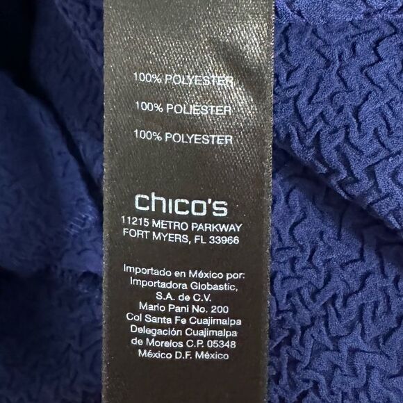 Chico’s Travelers Textured Purple-Blue Cardigan Open-Front Hi-Low Size Small - Picture 7 of 8